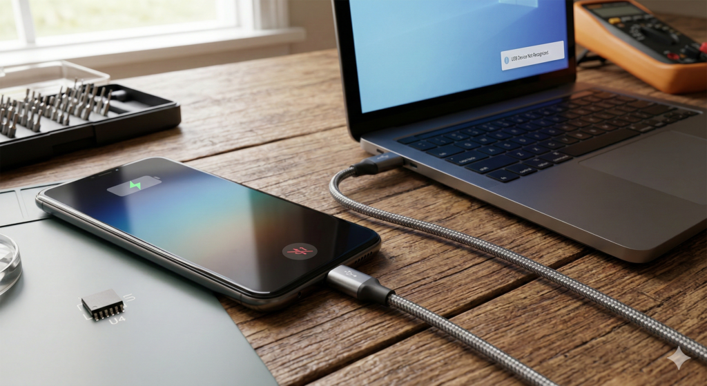 The 2026 Data Deadlock: Why Your Phone Charges but Won't Connect to Your PC (and the U4 IC Failure Behind It)